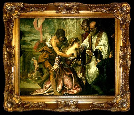 framed  Paolo  Veronese last communion and martyrdom of st, ta009-2